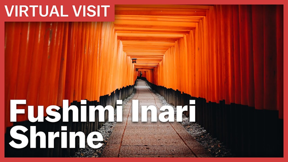 Fushimi Inari Shrine 動画サムネイル画像。千本鳥居。