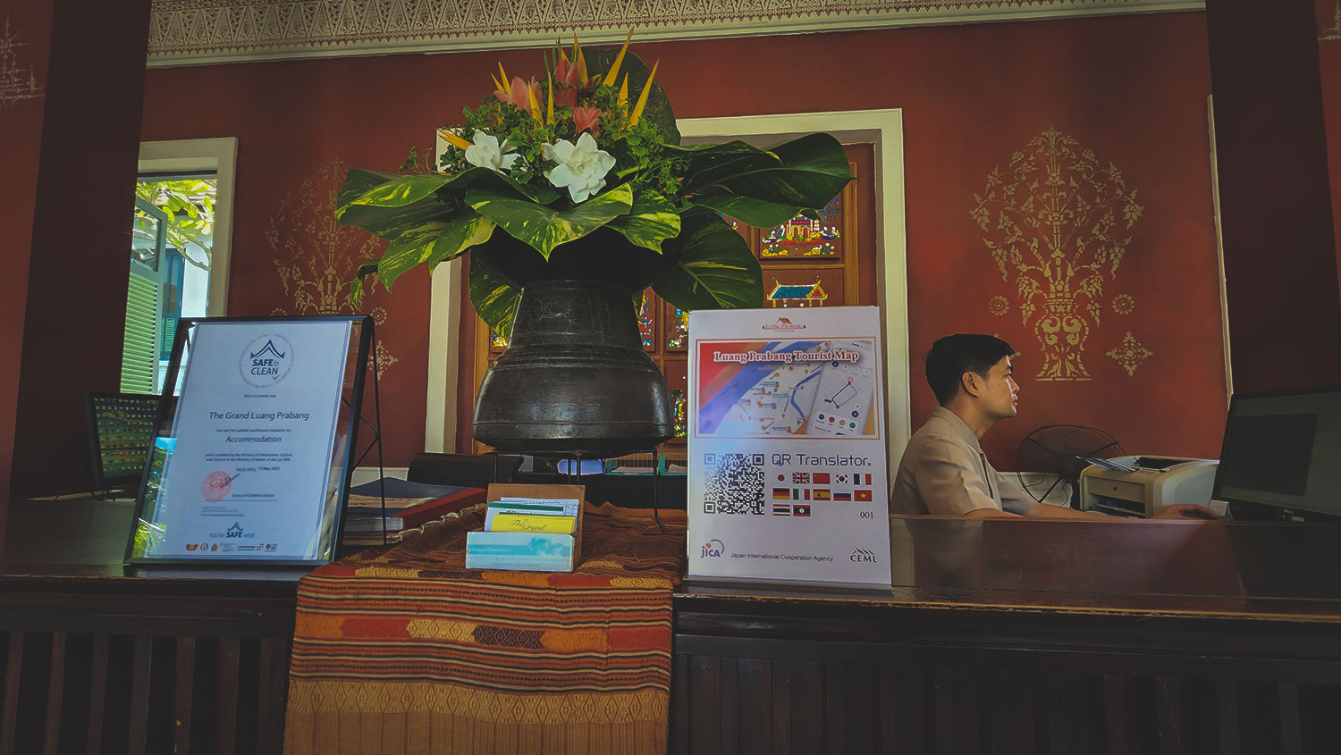 The Grand Luang Prabangホテルのロビー